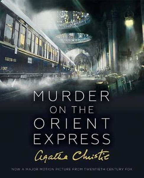 Agatha Christie'nin Murder on the Orient Express kitabının tren temalı kapağı
