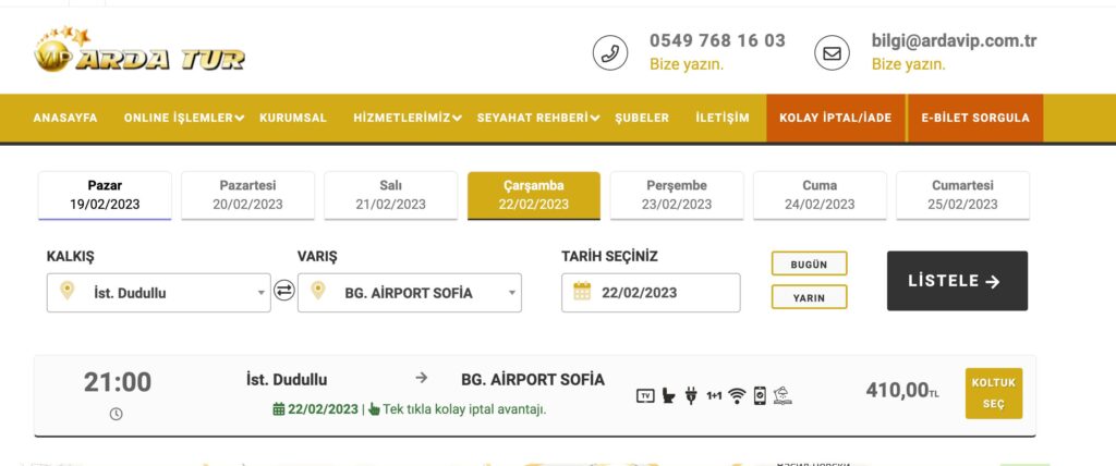 İstanbul Dudullu Kalkışlı Avrupa Otobüsleri [Atina, Selanik, Burgas, Budapeşte, Viyana]