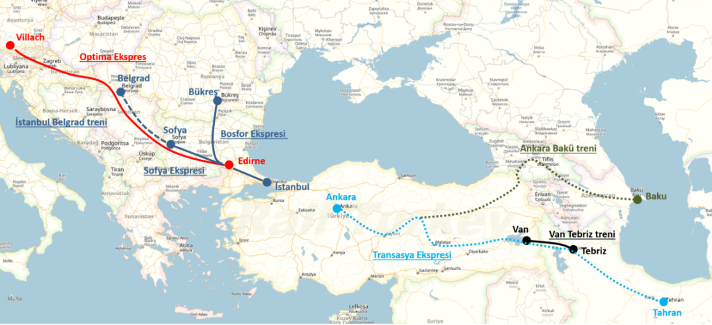 Türkiye’nin Uluslararası Tren Hatları